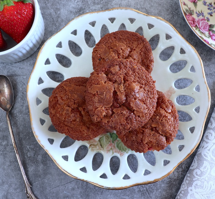 Strawberry muffins on a plate