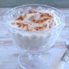 Easy wafer cinnamon pudding in a glass bowl