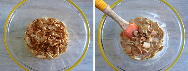 Easy wafer cinnamon pudding step 2 and 3