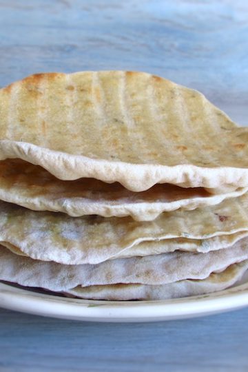 Oregano breads on a plate