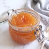 Pear Honey Jam in a glass jar