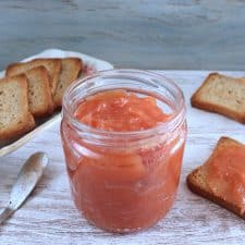 Marmalade on a glass jar
