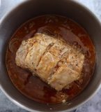 Pork loin with beer sauce