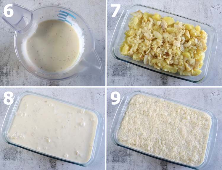 Homemade salt cod with cream step 6, 7, 8 and 9