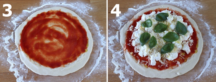 Margherita pizza step 3 and 4