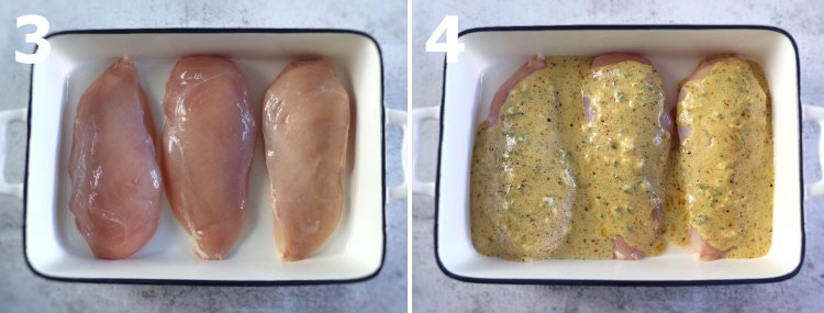 Baked Chicken Breast with Lemon Mustard Sauce step 3 and 4