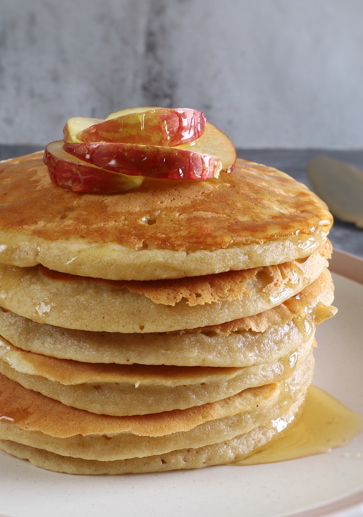 Apple pancakes on a plate