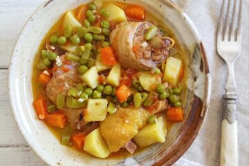 Portuguese Chicken Jardineira on a plate