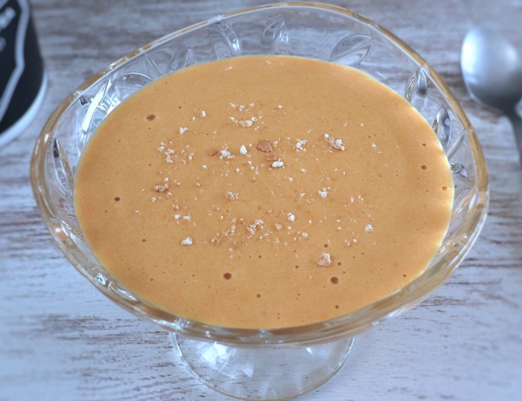 Baba de Camelo (Camel Drool Dessert) in a glass bowl