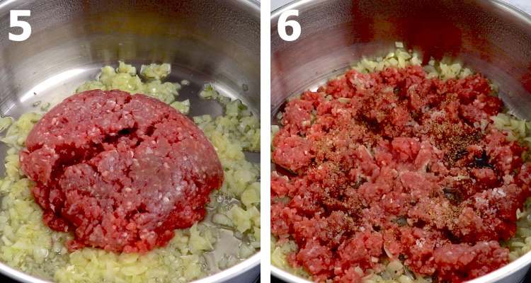 Ground Meat, Potatoes and Eggs step 5 and 6
